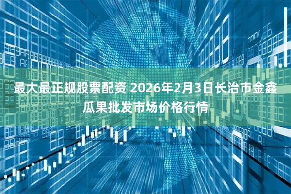 最大最正规股票配资 2026年2月3日长治市金鑫瓜果批发市场价格行情